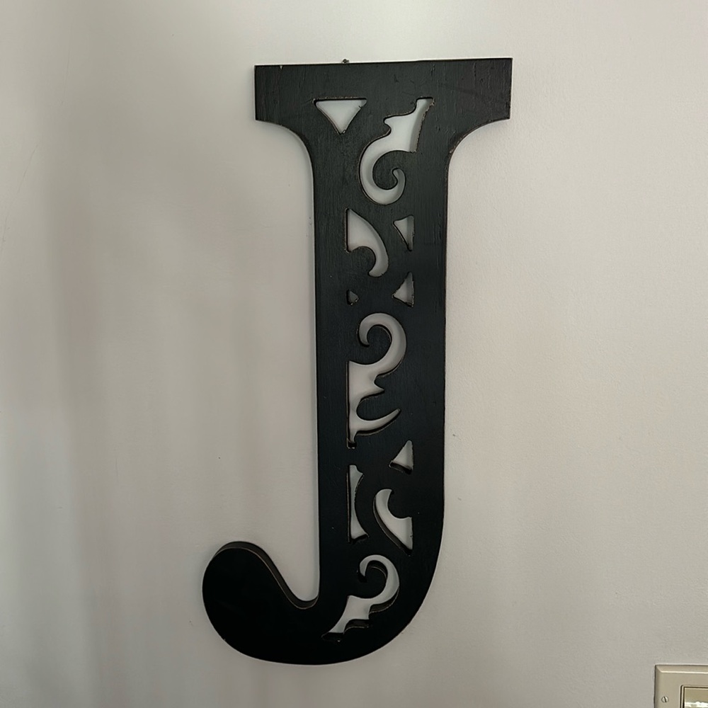 Initial J Wood Wall Art